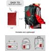 imageTBMPOY Womens Lightweight Rain Long Jackets Packable with Hooded Outdoor Hiking Waterproof Windbreaker Raincoats TravelRed
