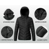 imageTBMPOY Womens Packable Down Jacket Lightweight Winter Puffer Jacket Hooded Warm Coat Waterproof Quilted Thermal JacketsBlack