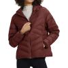 imageTBMPOY Womens Packable Down Jacket Lightweight Winter Puffer Jacket Hooded Warm Coat Waterproof Quilted Thermal JacketsWine Red