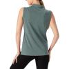 imageTBMPOY Womens Sleeveless Golf Polo Shirts UPF 50 Tennis Tank Tops Quick Dry Zip Up11cyan