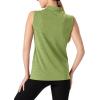 imageTBMPOY Womens Sleeveless Golf Polo Shirts UPF 50 Tennis Tank Tops Quick Dry Zip Up16fruit Green
