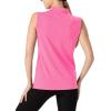 imageTBMPOY Womens Sleeveless Golf Polo Shirts UPF 50 Tennis Tank Tops Quick Dry Zip Up1rose