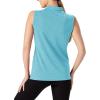 imageTBMPOY Womens Sleeveless Golf Polo Shirts UPF 50 Tennis Tank Tops Quick Dry Zip Up2light Blue