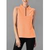 imageTBMPOY Womens Sleeveless Golf Polo Shirts UPF 50 Tennis Tank Tops Quick Dry Zip Up3dark Orange