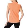 imageTBMPOY Womens Sleeveless Golf Polo Shirts UPF 50 Tennis Tank Tops Quick Dry Zip Up3dark Orange