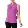 imageTBMPOY Womens Sleeveless Golf Polo Shirts UPF 50 Tennis Tank Tops Quick Dry Zip Up4purple