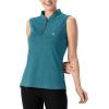 imageTBMPOY Womens Sleeveless Golf Polo Shirts UPF 50 Tennis Tank Tops Quick Dry Zip Up5blue