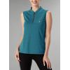 imageTBMPOY Womens Sleeveless Golf Polo Shirts UPF 50 Tennis Tank Tops Quick Dry Zip Up5blue