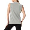 imageTBMPOY Womens Sleeveless Golf Polo Shirts UPF 50 Tennis Tank Tops Quick Dry Zip Up6light Grey