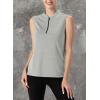 imageTBMPOY Womens Sleeveless Golf Polo Shirts UPF 50 Tennis Tank Tops Quick Dry Zip Up6light Grey