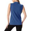 imageTBMPOY Womens Sleeveless Golf Polo Shirts UPF 50 Tennis Tank Tops Quick Dry Zip Up7bright Blue