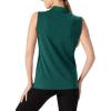 imageTBMPOY Womens Sleeveless Golf Polo Shirts UPF 50 Tennis Tank Tops Quick Dry Zip Up8blackish Green