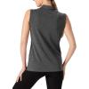 imageTBMPOY Womens Sleeveless Golf Polo Shirts UPF 50 Tennis Tank Tops Quick Dry Zip Up9dark Grey