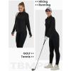 imageTBMPOY Womens Sun Shirt 14 Zipper Long Sleeve UPF 50 Sun Protection Clothing UV SPF Hiking OutdoorBlack