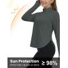 imageTBMPOY Womens Sun Shirt 14 Zipper Long Sleeve UPF 50 Sun Protection Clothing UV SPF Hiking OutdoorDeep Gray