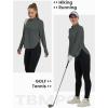 imageTBMPOY Womens Sun Shirt 14 Zipper Long Sleeve UPF 50 Sun Protection Clothing UV SPF Hiking OutdoorDeep Gray