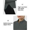 imageTBMPOY Womens Sun Shirt 14 Zipper Long Sleeve UPF 50 Sun Protection Clothing UV SPF Hiking OutdoorDeep Gray