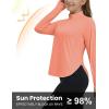 imageTBMPOY Womens Sun Shirt 14 Zipper Long Sleeve UPF 50 Sun Protection Clothing UV SPF Hiking OutdoorPink