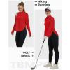 imageTBMPOY Womens Sun Shirt 14 Zipper Long Sleeve UPF 50 Sun Protection Clothing UV SPF Hiking OutdoorRed
