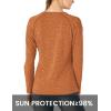 imageTBMPOY Womens UPF 50 Sun Protection Long Sleeve Shirts SPF Lightweight Hiking Running Fishing Outdoor Tops10dark Orange