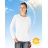 imageTBMPOY Womens UPF 50 Sun Protection Long Sleeve Shirts SPF Lightweight Hiking Running Fishing Outdoor Tops13white