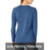 imageTBMPOY Womens UPF 50 Sun Protection Long Sleeve Shirts SPF Lightweight Hiking Running Fishing Outdoor Tops7navy