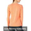 imageTBMPOY Womens UPF 50 Sun Protection Long Sleeve Shirts SPF Lightweight Hiking Running Fishing Outdoor Tops9orange