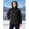 imageTBMPOY Womens Waterproof Ski Snow Jackets Warm Winter Coats Fleece Lined Hooded Rain Windbreaker Jacket for Snowboarding
