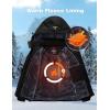 imageTBMPOY Womens Waterproof Ski Snow Jackets Warm Winter Coats Fleece Lined Hooded Rain Windbreaker Jacket for Snowboarding