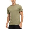 imageTBMPOY Mens Hiking Shirts Short Sleeve Athletic Dry Fit Waterproof Shirts Running Gym Active Performance T Shirts Khaki XL
