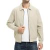 imageTBMPOY Mens Lightweight Jackets Casual Stylish Windbreakers for Men Light Track Jacket Laydown Collar Fall Golf CoatsLight Khaki