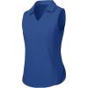 imageTBMPOY Womens Golf Sleeveless Polo Collared Tennis Tank Tops Shirts UPF 50 Sun Protection Quick Dry AthleticBlue