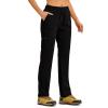 imageTBMPOY Womens Hiking Pants Water Resistant Lightweight Quick Dry Cargo Travel Fishing Work Camping Pant with 4 PocketsBlack