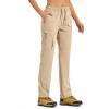 imageTBMPOY Womens Hiking Pants Water Resistant Lightweight Quick Dry Cargo Travel Fishing Work Camping Pant with 4 PocketsLight Khaki