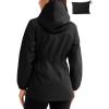 imageTBMPOY Womens Lightweight Rain Long Jackets Packable with Hooded Outdoor Hiking Waterproof Windbreaker Raincoats TravelBlack