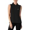 imageTBMPOY Womens Sleeveless Golf Polo Shirts UPF 50 Tennis Tank Tops Quick Dry Zip Up12black