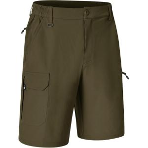 imageTBMPOY Mens Hiking Shorts Quick Dry 6 Cargo Pockets Water Resistants Stretch Shorts with PocketsArmy Green