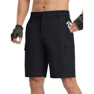 imageTBMPOY Mens Hiking Shorts Quick Dry 6 Cargo Pockets Water Resistants Stretch Shorts with PocketsNavy Blue