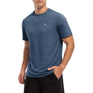 imageTBMPOY Mens Workout Dry Fit TShirt Quick Dry UPF 50 Athletic Shirt Moisture Wicking Lightweight Top Running ActivewearGibraltar Sea