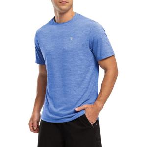 imageTBMPOY Mens Workout Dry Fit TShirt Quick Dry UPF 50 Athletic Shirt Moisture Wicking Lightweight Top Running ActivewearProvence Blue
