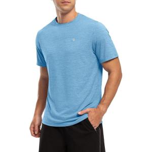 imageTBMPOY Mens Workout Dry Fit TShirt Quick Dry UPF 50 Athletic Shirt Moisture Wicking Lightweight Top Running ActivewearVivid Blue