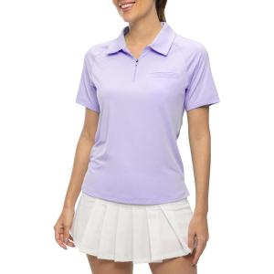 imageTBMPOY Womens Golf Polo Shirts Short Sleeve UPF 50 Dry Fit Athletic Tennis TShirts Zip Up Athletic Sports ShirtPurple