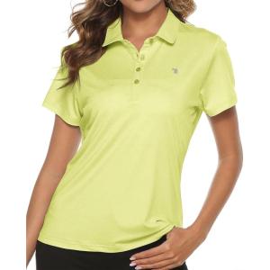 imageTBMPOY Womens Golf Polo Short Sleeve Shirts Lightweight Moisture Wicking Collared T Shirt Quick Dry 4ButtonC15pale Green