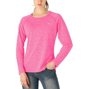 imageTBMPOY Womens UPF 50 Sun Protection Long Sleeve Shirts SPF Lightweight Hiking Running Fishing Outdoor Tops11rose