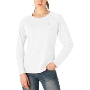 imageTBMPOY Womens UPF 50 Sun Protection Long Sleeve Shirts SPF Lightweight Hiking Running Fishing Outdoor Tops13white
