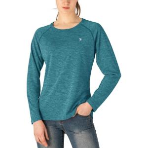 imageTBMPOY Womens UPF 50 Sun Protection Long Sleeve Shirts SPF Lightweight Hiking Running Fishing Outdoor Tops2blue