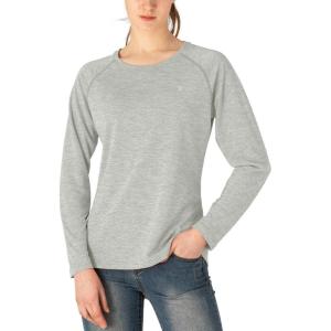 imageTBMPOY Womens UPF 50 Sun Protection Long Sleeve Shirts SPF Lightweight Hiking Running Fishing Outdoor Tops3light Grey