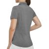 imageTBMPOY Womens Golf Polo Shirts Short Sleeve VNeck Tennis Shirts Quick Dry UPF 50 Sun Protection Collared ShirtDark Grey