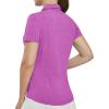 imageTBMPOY Womens Golf Polo Shirts Short Sleeve VNeck Tennis Shirts Quick Dry UPF 50 Sun Protection Collared ShirtDark Rose