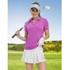 imageTBMPOY Womens Golf Polo Shirts Short Sleeve VNeck Tennis Shirts Quick Dry UPF 50 Sun Protection Collared ShirtDark Rose